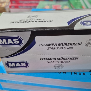 MAS ISTAMPA MÜREKKEBİ 20ML SİYAH 10LU MAS ISTAMPA MÜREKKEBİ 20ML SİYAH 10LU