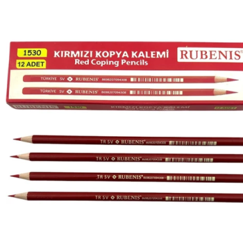 RUBENİS 1530 KIRMIZI KOPYA KALEMİ 12Lİ RUBENİS 1530 KIRMIZI KOPYA KALEMİ 12Lİ