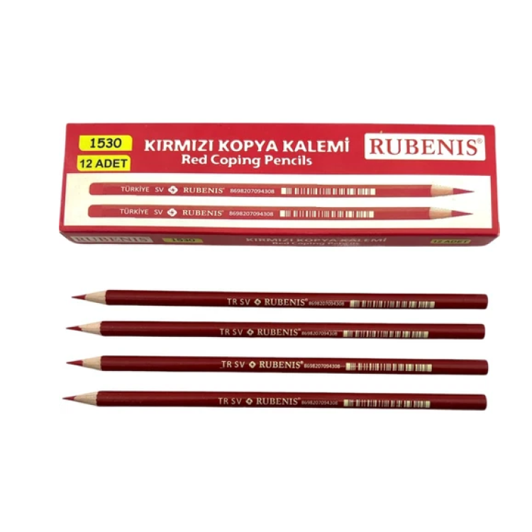 RUBENİS 1530 KIRMIZI KOPYA KALEMİ 12Lİ