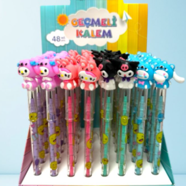 NO.231119-1 KUROMİ FİGÜRLÜ GEÇMELİ YUMURTLAYAN KALEM 48’Lİ PAKET NO.231119-1 KUROMİ FİGÜRLÜ GEÇMELİ YUMURTLAYAN KALEM 48’Lİ PAKET