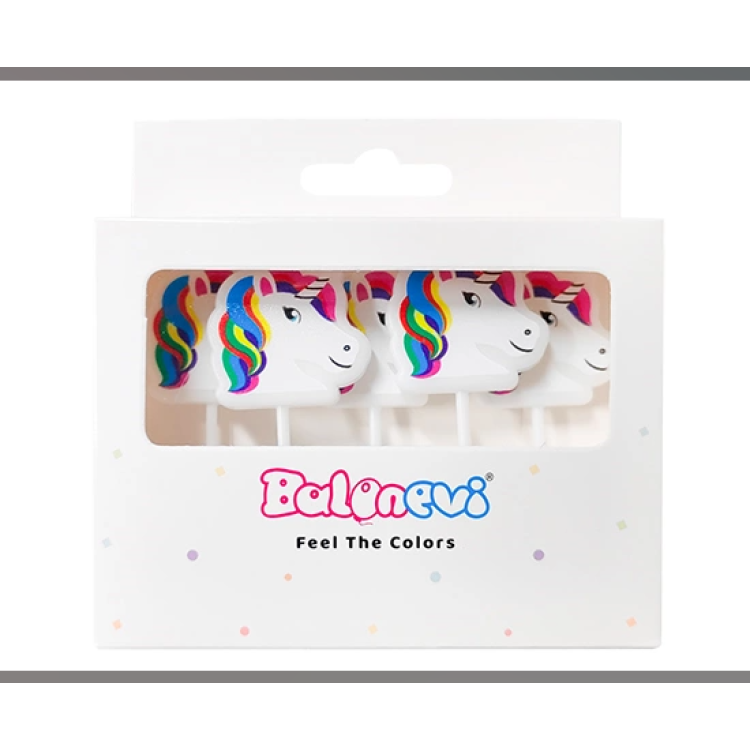 Balonevi UNICORN ŞEKİLLİ MUM 5'Lİ