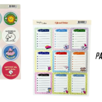 SİNGLE COLOR 2'Lİ EĞLENCELİ STİCKER PK:50'Lİ