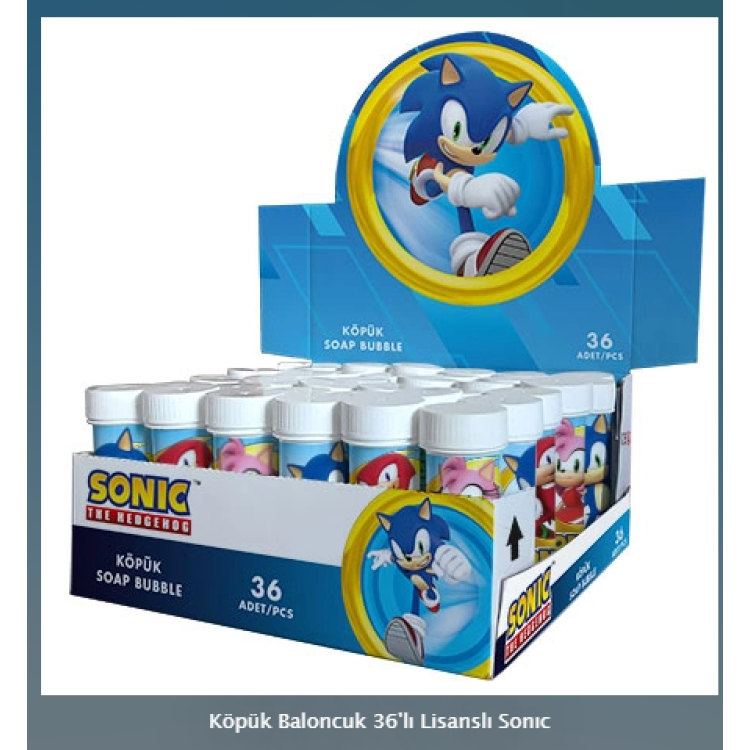 Köpük Baloncuk 36'lı Lisanslı Sonıc