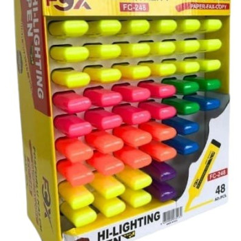 FCX 6 RENK STANDLI FOSFORLU KALEM 48'Lİ #2 FCX 6 RENK STANDLI FOSFORLU KALEM 48'Lİ #2