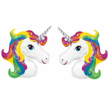 Unicorn renkli 2 li Folyo Balon 61X45CM Unicorn renkli 2 li Folyo Balon 61X45CM
