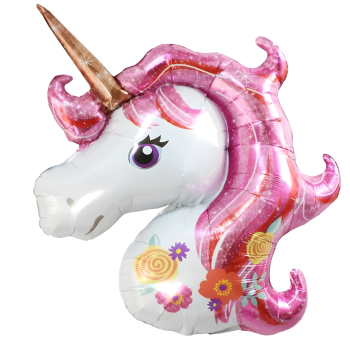 Unicorn Çiçekli Folyo Balon 126X92 HELYUM Unicorn Çiçekli Folyo Balon 126X92 HELYUM