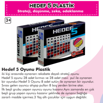 HEDEF 5 OYUNU PLASTİK HEDEF 5 OYUNU PLASTİK