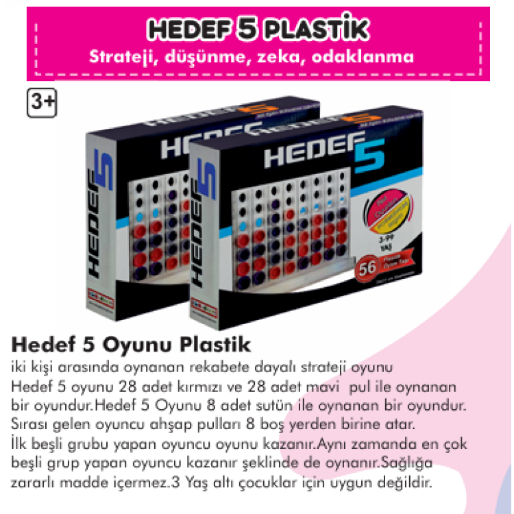 HEDEF 5 OYUNU PLASTİK