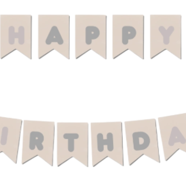 Banner Era Deniz Kumu-Gümüş Happy Bırthday
