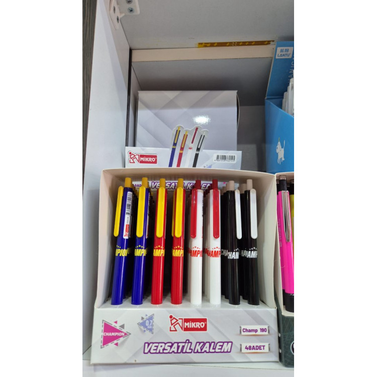 MİKRO CHAMP 190 TARAFTAR VERSATİL KALEM 48Lİ MİKRO CHAMP 190 TARAFTAR VERSATİL KALEM 48Lİ