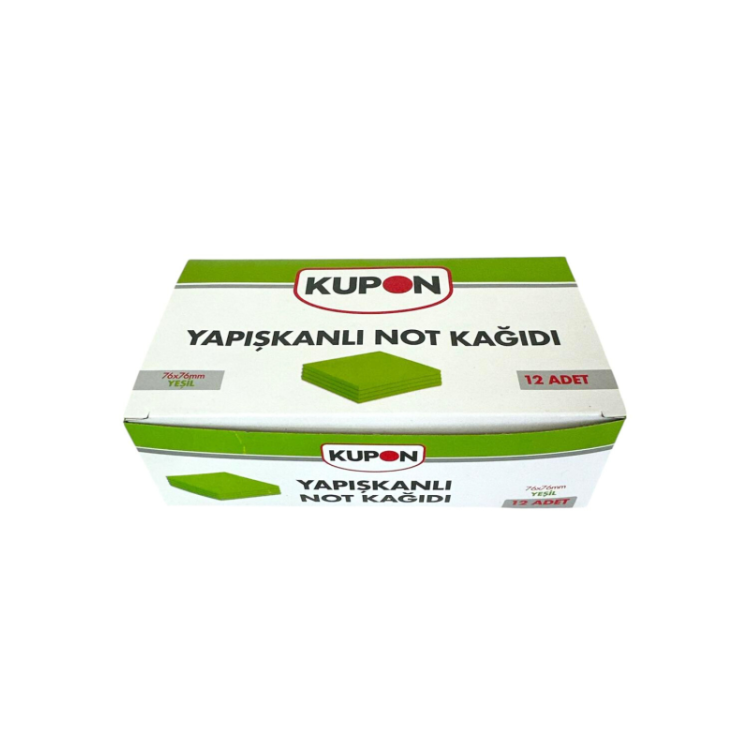 KUPON KYP-504 YAPIŞKANLI POSTİT YEŞİL 12'Lİ