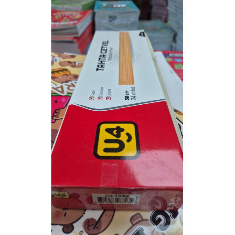 U4 TAHTA CETVEL 30CM 24LÜ