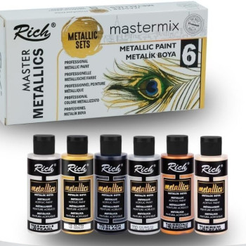 RİCH MASTERMİX 60 CC AKRİLİK BOYA METALİK 6'LI RİCH MASTERMİX 60 CC AKRİLİK BOYA METALİK 6'LI
