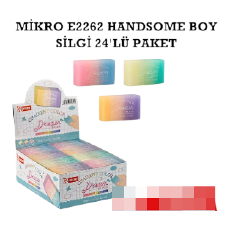 MİKRO E2379 GRADİENT COLOR SİLGİ (BOX24)