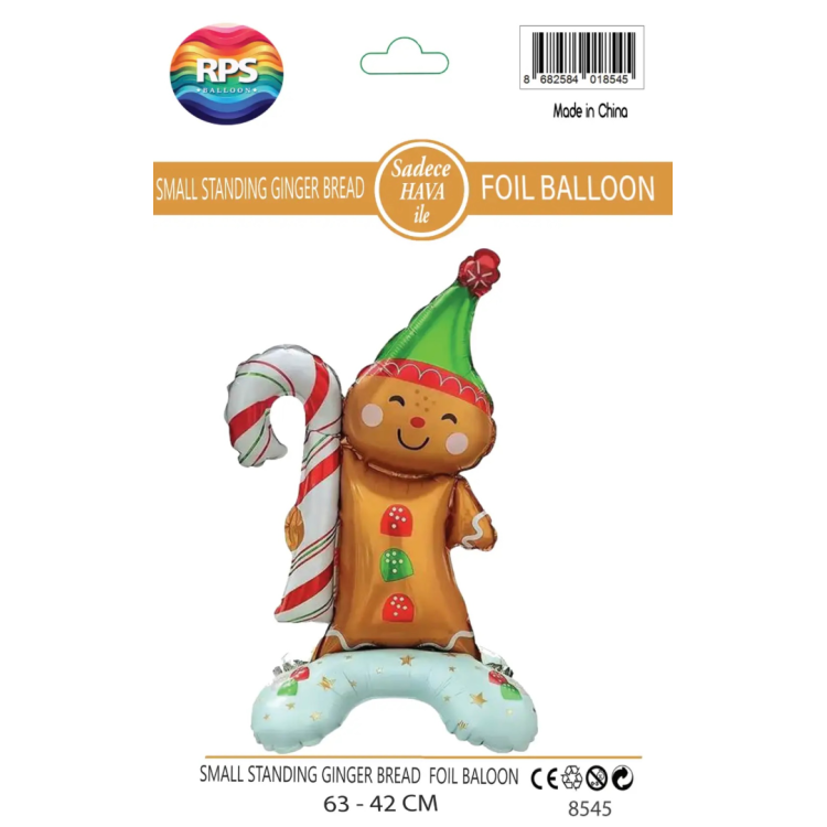 Küçük Ayaklı Kurabiye Adam Folyo Balon 8545 63X42CM