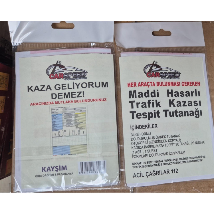 KAYŞİM KAZA TESPİT TUTANAĞI