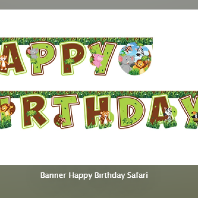 Banner Happy Bırthday Safari