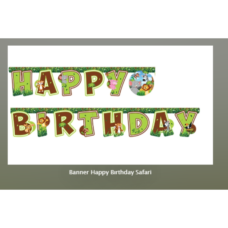 Banner Happy Bırthday Safari