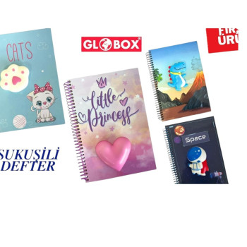 GLOBOX 3615 SQUİSHİ SUKUŞİLİ ÇİZGİLİ DEFTER 14X20CM SPİRALLİ GLOBOX 3615 SQUİSHİ SUKUŞİLİ ÇİZGİLİ DEFTER 14X20CM SPİRALLİ