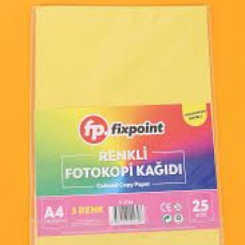 FİXPOİNT P-4896 NEON RENKLİ FOTOKOPİ KAĞIDI 25Lİ