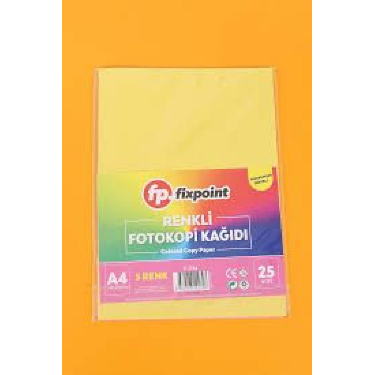 FİXPOİNT P-4896 NEON RENKLİ FOTOKOPİ KAĞIDI 25Lİ