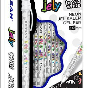 PENSAN 2801 JELY 1.0  JEL KALEM 12Lİ -NEON BEYAZ PENSAN 2801 JELY 1.0  JEL KALEM 12Lİ -NEON BEYAZ