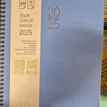 2025 GIPTA GÜNLÜK AJANDA 20X28 SPİRALLİ (FARKLI RENKLER) 2025 GIPTA GÜNLÜK AJANDA 20X28 SPİRALLİ (FARKLI RENKLER)