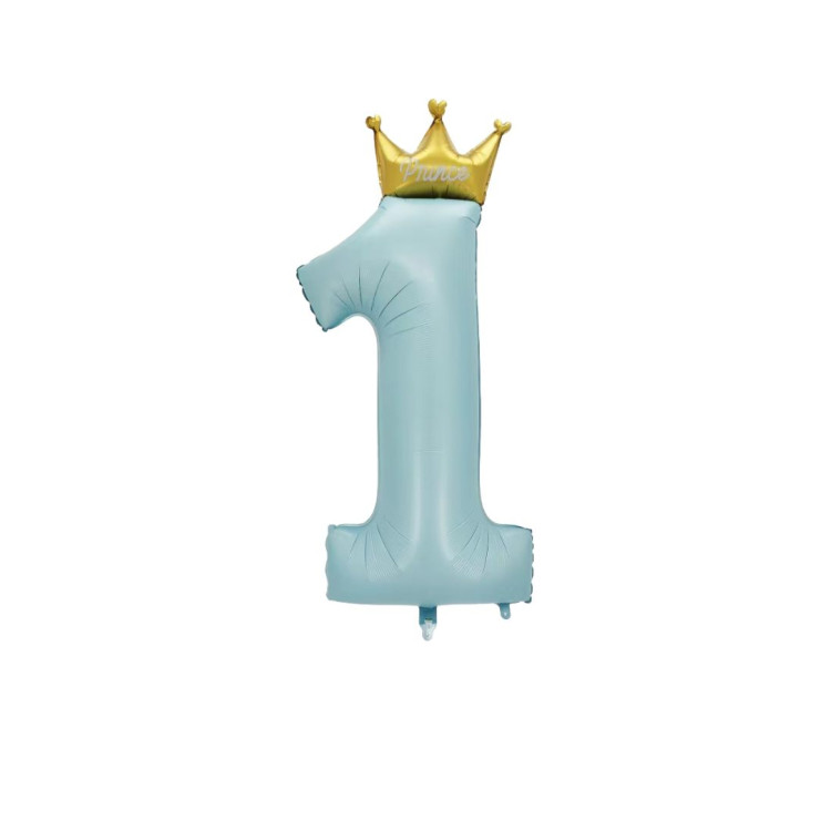 Prens 1 Rakam Mavi Folyo Balon 5698
