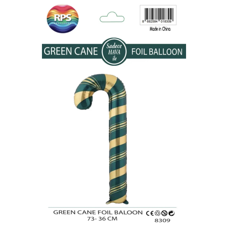 Yeşil Gold Baston Folyo Balon 8309 73X36CM Yeşil Gold Baston Folyo Balon 8309 73X36CM