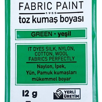 SÜDOR KB07 TOZ KUMAŞ BOYASI 12'Lİ YEŞİL SÜDOR KB07 TOZ KUMAŞ BOYASI 12'Lİ YEŞİL