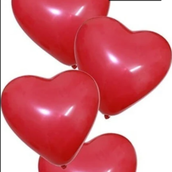 Pastel 12" Kalp Balon Balonevi Kırmızı 100lü