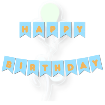 Banner Mavi-Altın Happy Bırthday Banner Mavi-Altın Happy Bırthday