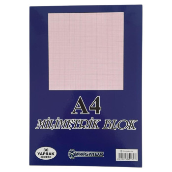 YAĞMUR A4 MİLİMETRİK BLOK 12'Lİ PEMBE-MAVİ YAĞMUR A4 MİLİMETRİK BLOK 12'Lİ PEMBE-MAVİ