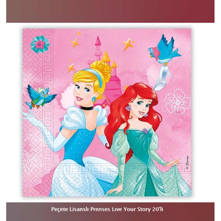 Peçete Lisanslı Prenses Lıve Your Story 20'li
