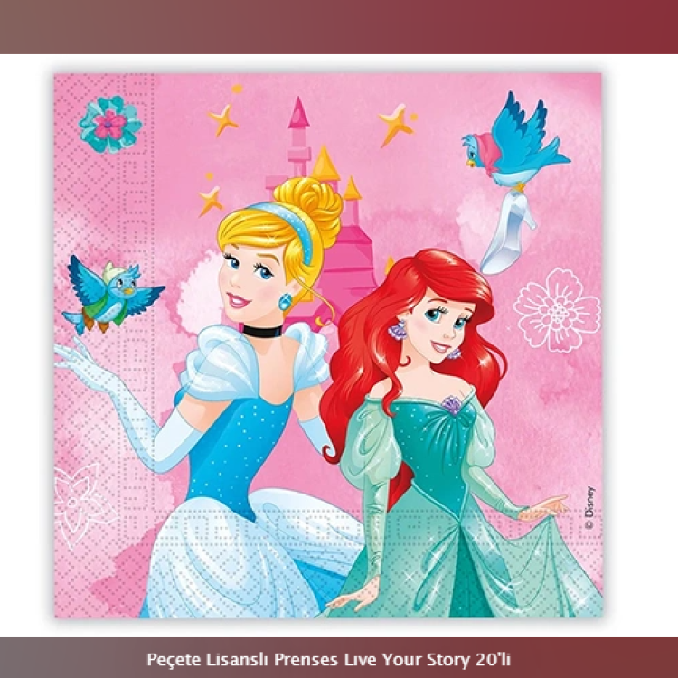 Peçete Lisanslı Prenses Lıve Your Story 20'li