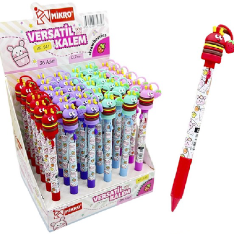 MİKRO MP-543 STRAWBERRİES BAŞLIKLI VERSATİL KALEM 36LI