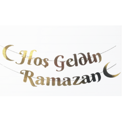 Banner Kaligrafi Hoşgeldin Ramazan Altın