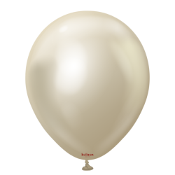 Krom 12" Balon Kalisan Beyaz Altın (White Gold) 50li