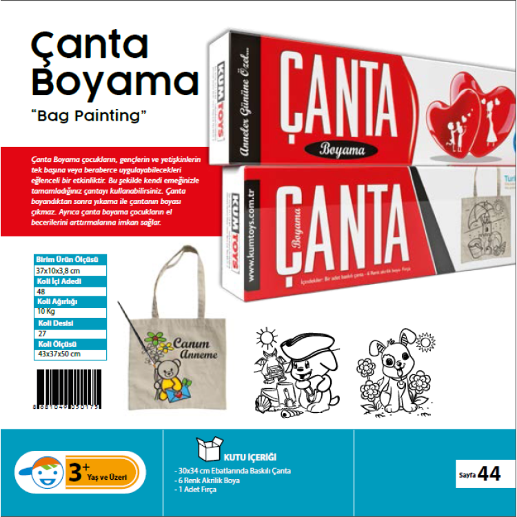 KUMTOYS ÇANTA BOYAMA 8681049054364 KUMTOYS ÇANTA BOYAMA 8681049054364