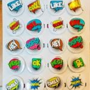 İngilizce Yazılı Rozeti *20 İngilizce Yazılı Rozeti *20