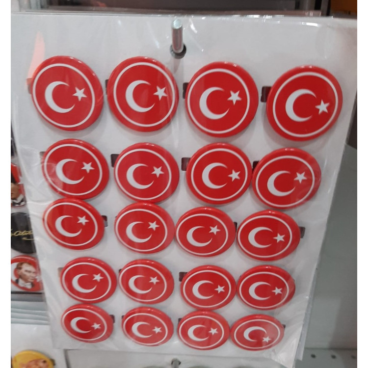 BAYRAK AYYILDIZ 100YIL ROZET 20Lİ *23nisan