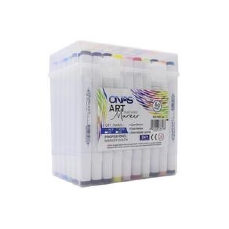 ONAS ZW-7001-60 ÇİFT TARAFLI MARKER 60 RENK