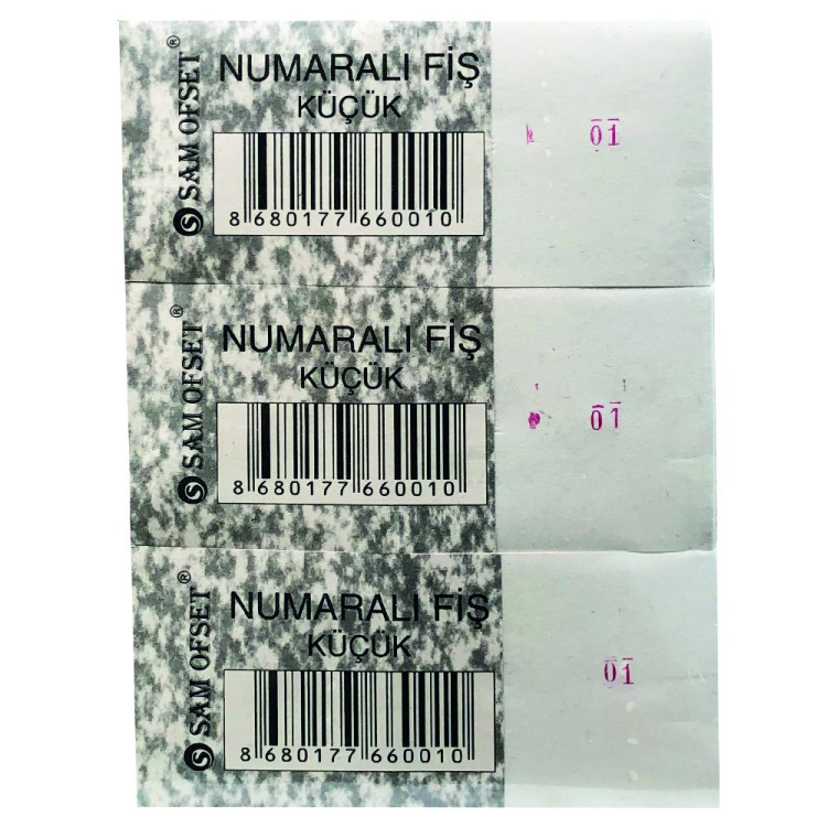 PASTEL NUMARALI FİŞ KÜÇÜK 36LI *20 $