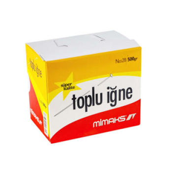 MİMAKS Tİ500 TOPLU İĞNE 28MM NİKEL 500GR NO:28 *40 MİMAKS Tİ500 TOPLU İĞNE 28MM NİKEL 500GR NO:28 *40