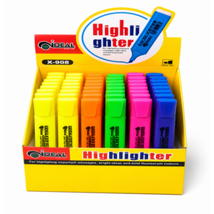 HİGHLİGHTER X-908 FOSFORLU KALEM 36'LI