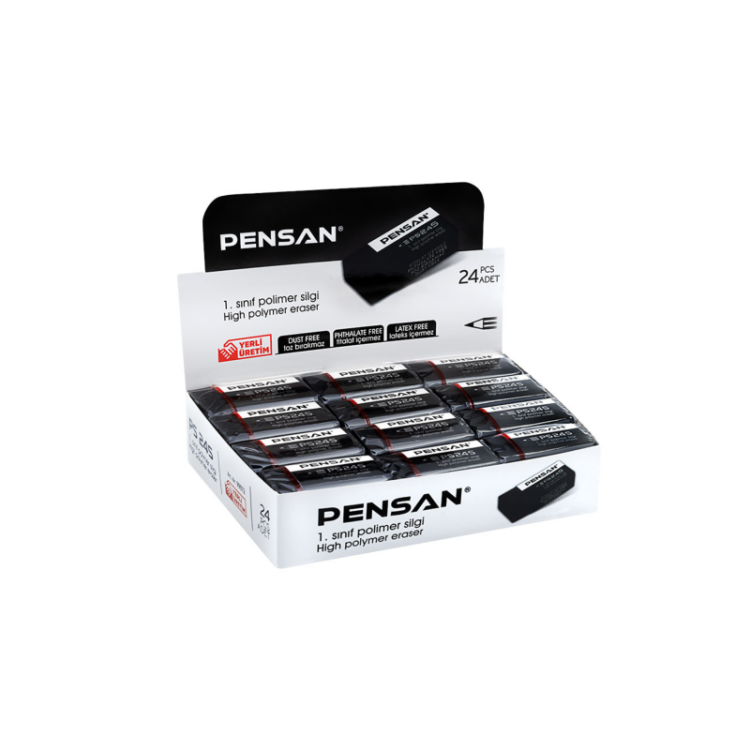 PENSAN PSS-24S SİYAH SİLGİ 24'LÜ*36