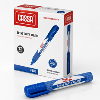 CASSA 9900 BEYAZ TAHTA KALEMİ MAVİ 12'Lİ CASSA 9900 BEYAZ TAHTA KALEMİ MAVİ 12'Lİ