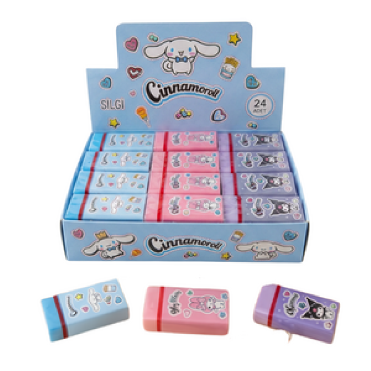 KUROMİ & MY MELODY & CINNAMOROLL SİLGİ 24'LÜ PAKET