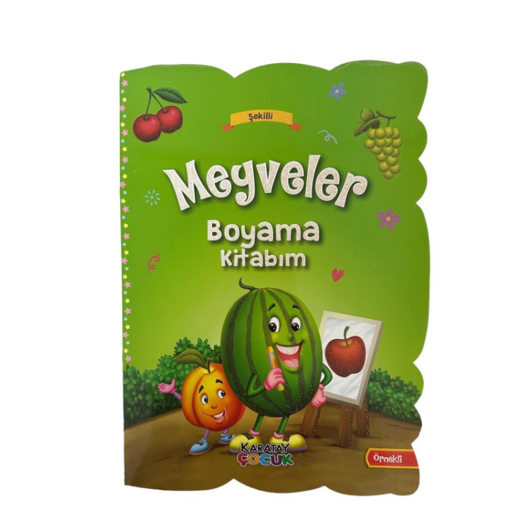 KARATAY BÜYÜK ŞEKİLLİ MEYVELER BOYAMA KİTABI *100
