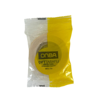 ONBA ÇİFT TARAFLI KÖPÜK BANT 18mm*2mt *500 ONBA ÇİFT TARAFLI KÖPÜK BANT 18mm*2mt *500